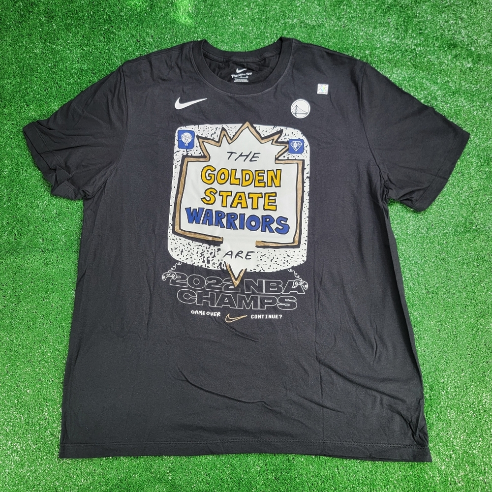 Nike Golden State Warriors 2022 Champions Game Over T Shirt Men's Size XL Black